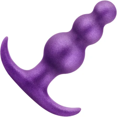 Anal Adventures Matrix Supernova Beaded Silicone Butt Plug By Blush Galactic Purple