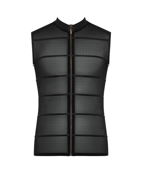 Powernet Shirt With Wetlook Stripes - Small