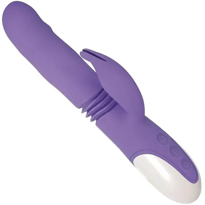 Thick Thrust Bunny Dual Shaft Thrusting And Girth Expanding Vibrator