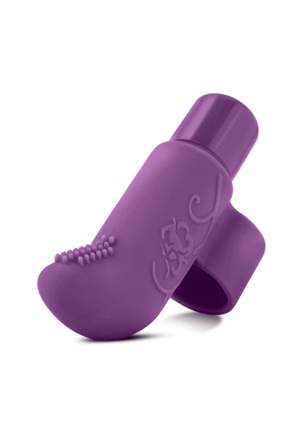 Blush Silicone Finger Vibe 7X Waterproof Blue