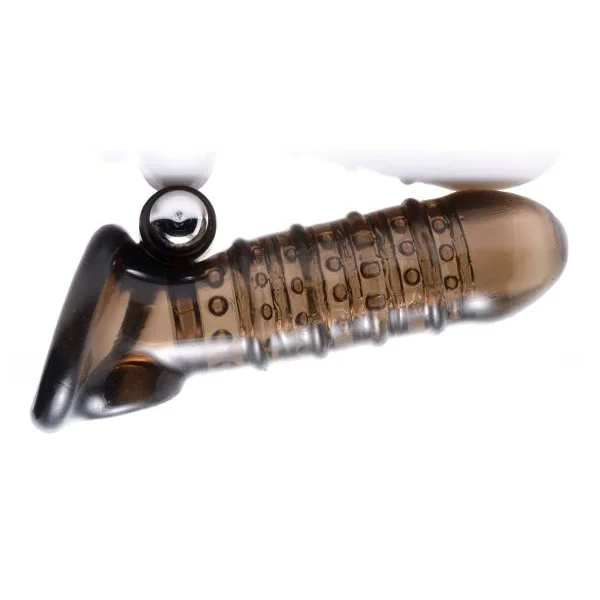 Vibrating Girth Enhancing Sheath Black