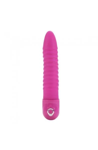 Power Stud Ribbed Pink Vibrator