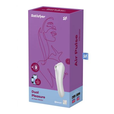 Dual Pleasure Air Pulse Vibrator White Clit Vibrator