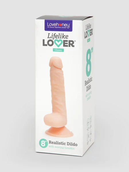 Lifelike Lover Classic Dual-Density Dildo with Moving Foreskin 8 Inch — image 7 of 13