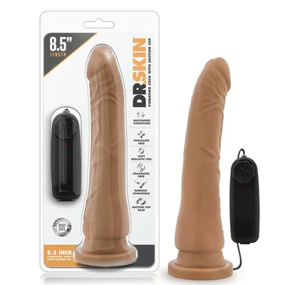 Dr Skin Thin 8 5 Inch Suction Cup Vibrating Mocha Anal Dildo by Blush Novelties