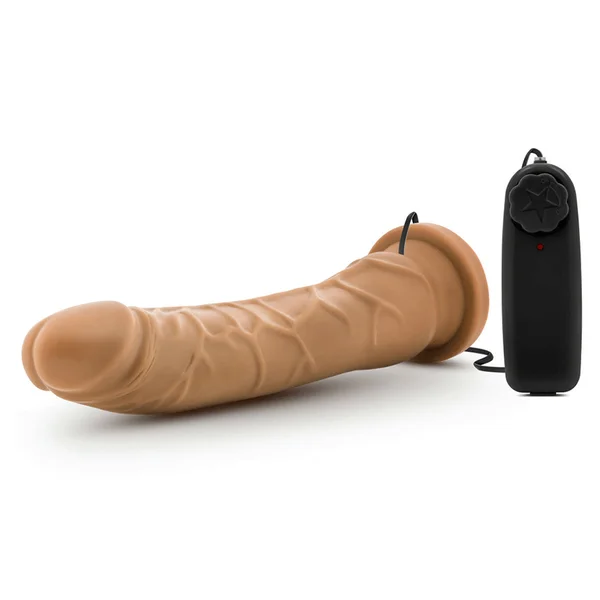 Dr. Skin Thin 8.5 Inch Suction Cup Vibrating Mocha Anal Dildo by Blush Novelties — image 3 of 7