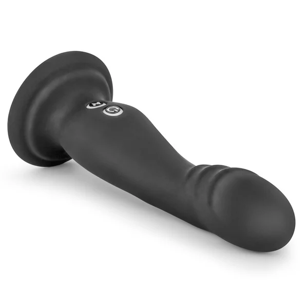 Impressions N1 Black Vibrating Silicone Anal Dildo with Suction Cup by Blush Novelties — image 3 of 6