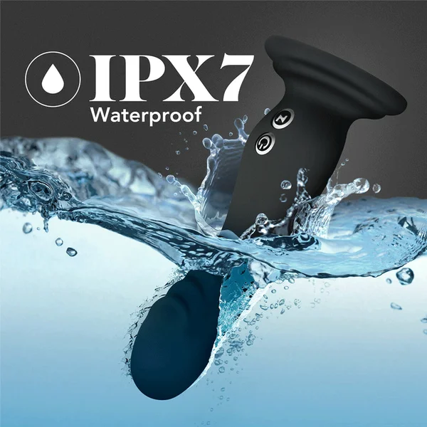 Impressions N1 Black Vibrating Silicone Anal Dildo with Suction Cup by Blush Novelties — image 6 of 6