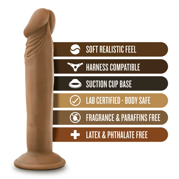 Dr. Skin Small 6 Inch Brown Starter Anal Suction Dildo by Blush Novelties — image 7 of 7