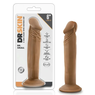 Dr Skin Small 6 Inch Brown Starter Anal Suction Dildo by Blush Novelties