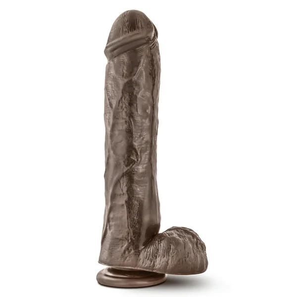 Dr. Skin Huge 11.5 Inch Mr. Savage Brown Suction Anal Dildo by Blush Novelties — image 3 of 6