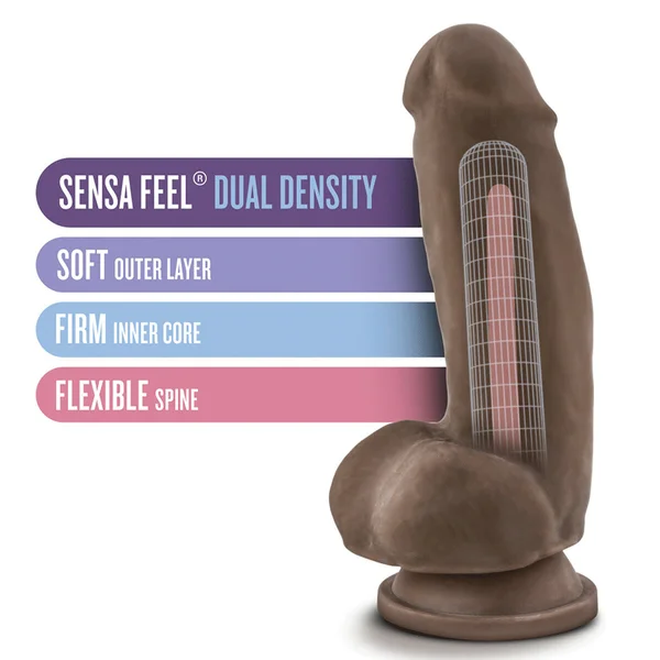 Au Naturel Realistic Fat Boy 7 Inch Brown Anal Dildo with Balls by Blush Novelties — image 8 of 8