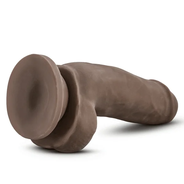 Au Naturel Realistic Fat Boy 7 Inch Brown Anal Dildo with Balls by Blush Novelties — image 6 of 8