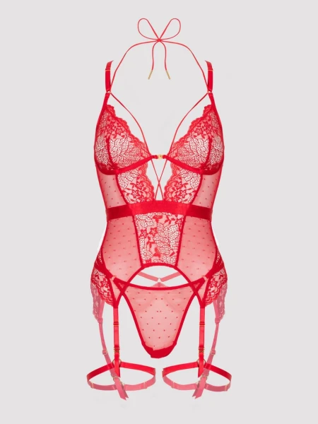 Lovehoney Midnight Dream Red Bustier Set
