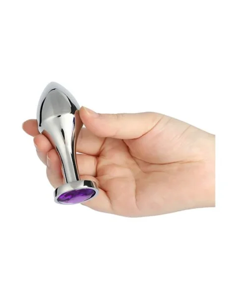 Kink Range Spades Gem Butt Plug - 3.7 Inch - Purple