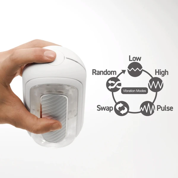 Tenga Flip 0 (Zero) Gravity EV Vibrating Penis Masturbator - White