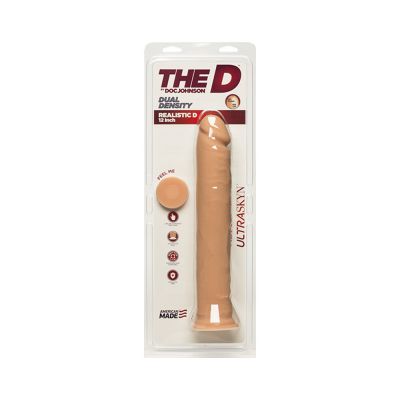 The D Realistic D 12 inches Ultraskyn Beige Dildo