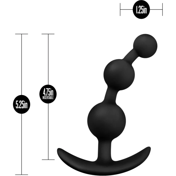 Blush Anal Adventures Platinum Small Anal Beads Silicone Plug — image 8 of 9