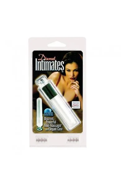 Discreet Intimates Mini Massager With Elegant Case Waterproof White