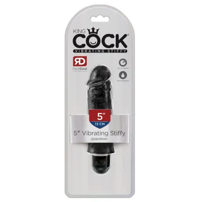 King Cock 5 Vibrating Stiffy Black