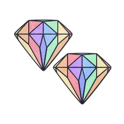 Pastease Gem Pastel Rainbow Diamond Nipple Pasties