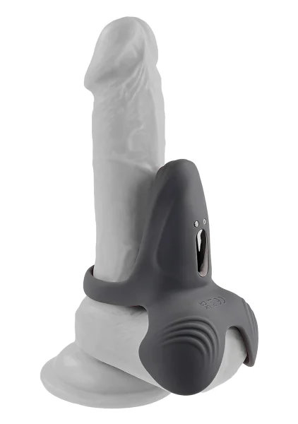 Gender X Undercarriage Rechargeable Silicone Waterproof Vibrating Cock Ring - Gray