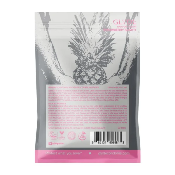 Strawberry Flavored SlimFit Condoms by Glide ????