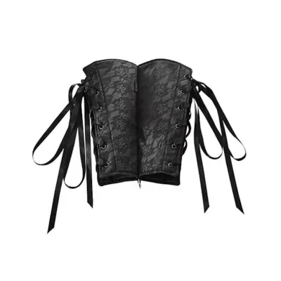 Lace Corset Arm Cuffs Black