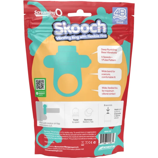 4B Skooch Vibrating Ring with Flexible Fins