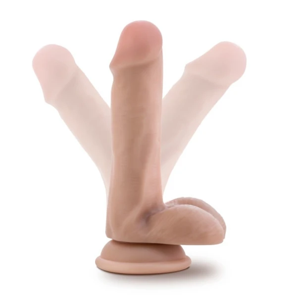 Dr. Skin Plus Posable Dildo With Balls 6 In. Vanilla
