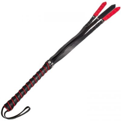 Torment Leather Triple Tail Vampire Flogger 30 Inch
