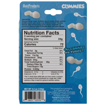 Sperm Shape Gummies Pina Colada Flavored 4 2oz