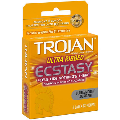 Trojan Ultra Ribbed Ecstasy Condoms