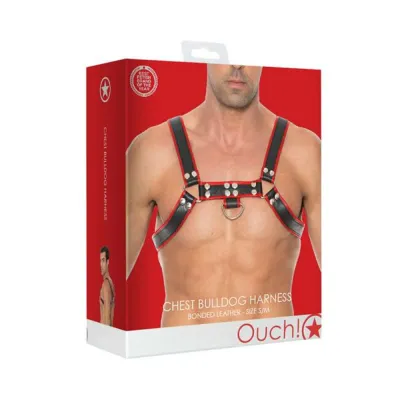 Ouch Chest Bulldog Harness S m Red