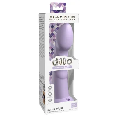 Dillio Platinum Super Eight 8 Inch Dildo Purple