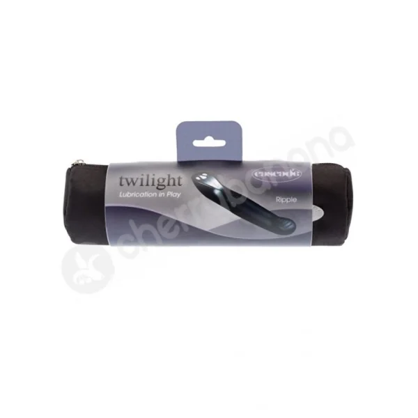 Cascade Ripple Twilight Black Self Lubricating Vibrator