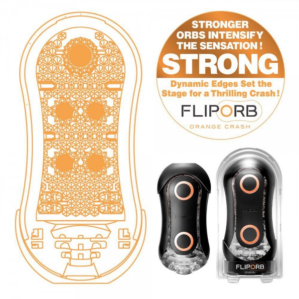 TENGA Flip Orb Orange Crash Strong Male Masturbator