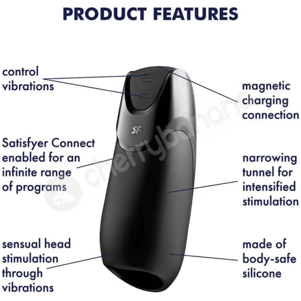 Satisfyer Men Vibration+ Glans Stimulation Vibrating Masturbator With App Control