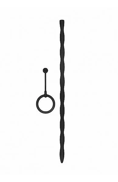Silicone Plug & Cock Ring Set - Urethral Sounding - Black