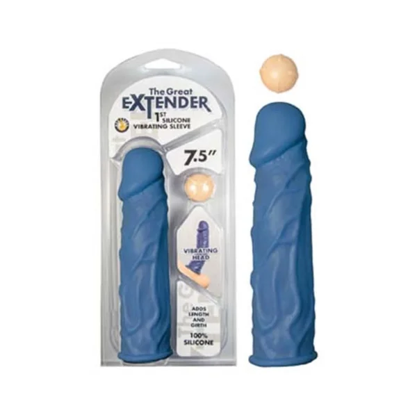 The Great Extender 1st Silicone Vibrating Sleeve 7.5in — image 6 of 7