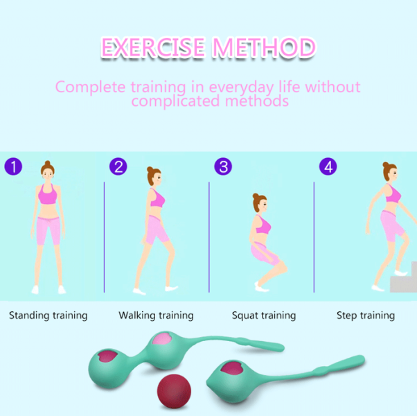 Combination Duo Tone Kegel Ball and Pleasure Ball Exerciser Set