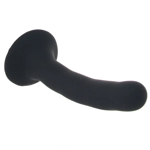 Please  5.25" Silicone Harness Compatible Dildo By Sportsheets - Black
