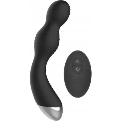 Remote Controlled E stim And Vibrating G p spot Vibrator Black Black