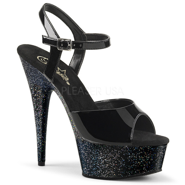 ^6 inches Heel, 1 3/4 inches PF Ankle Strap Sandal W/Glitters — image 5 of 8