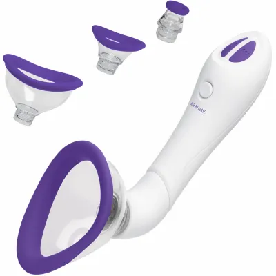 Bloom Automatic Vibrating Rechargeable Intimate Body Pump by Doc Johnson Purple White