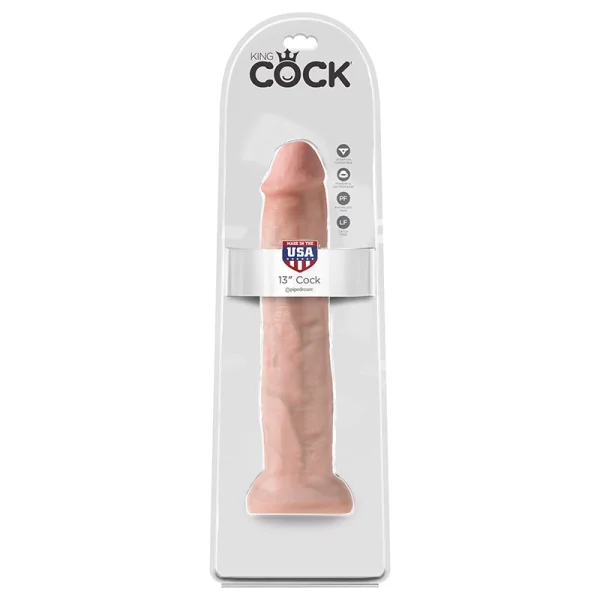 King Cock 13" Suction Cup Dildo - Vanilla