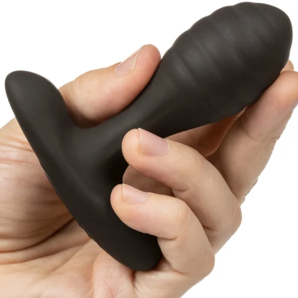 Eclipse Ultra-Soft Silicone Vibrating Anal Probe by CalExotics - Black