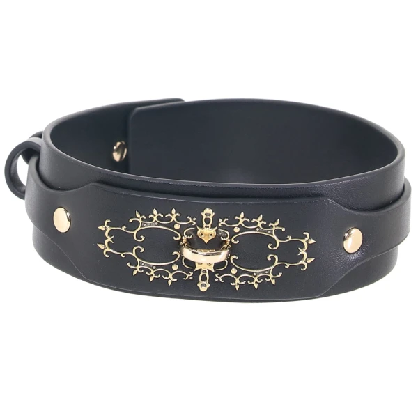 Fetish & Fashion Katrina Collar By NS Novelties - Black & Gold