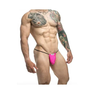 Women s Lingerie Malebasics Justin Simon Classic G string Bulge Pink L xl