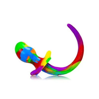 Puppy Tail Buttplug Mastiff 5 Inch Rainbow X large